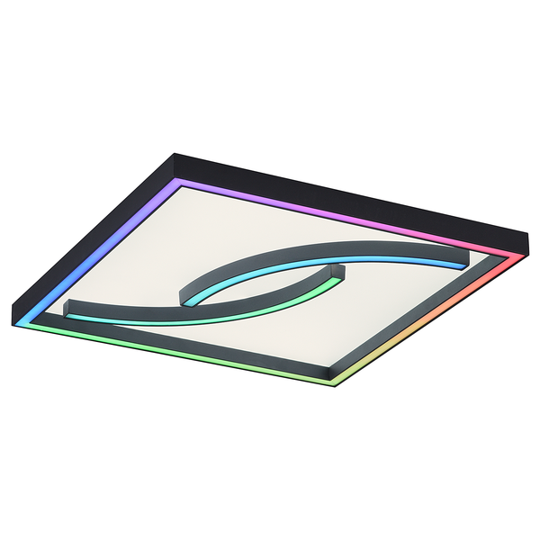 Deckenleuchte Serpent - Eisen, Aluminium / Polycarbonat - 2-flammig - 45 x 45 cm