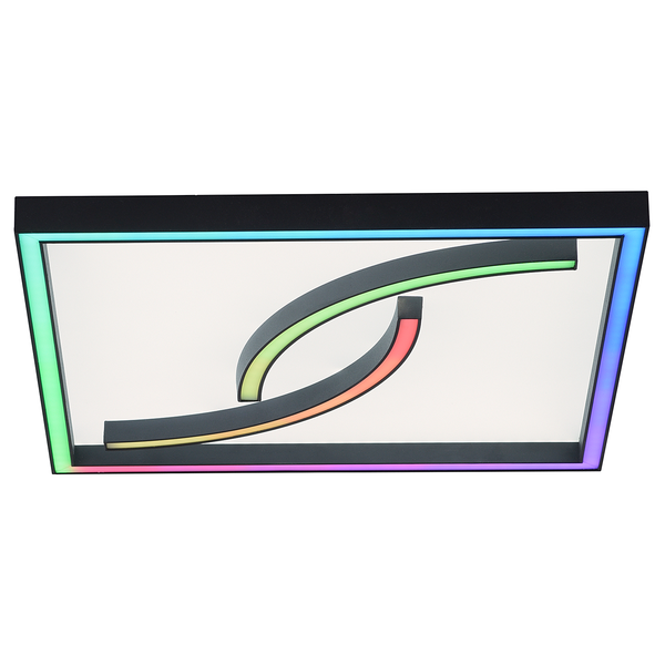 Deckenleuchte Serpent - Eisen, Aluminium / Polycarbonat - 2-flammig - 45 x 45 cm