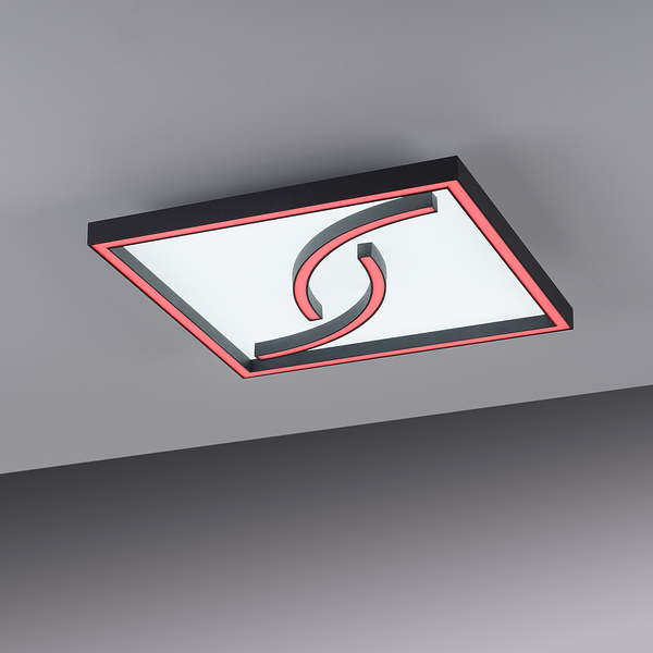 Deckenleuchte Serpent - Eisen, Aluminium / Polycarbonat - 2-flammig - 45 x 45 cm