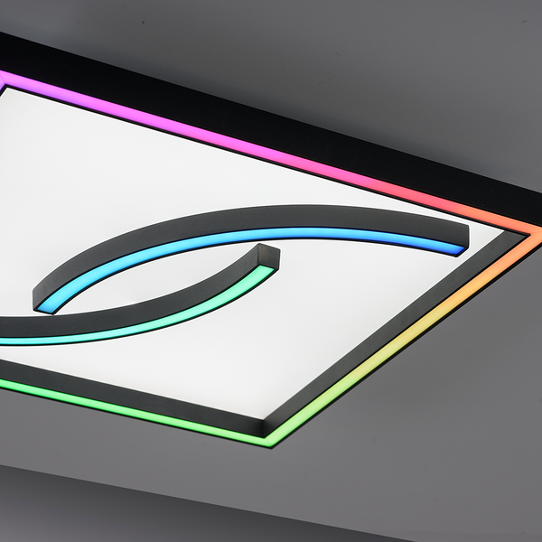 Deckenleuchte Serpent - Eisen, Aluminium / Polycarbonat - 2-flammig - 45 x 45 cm