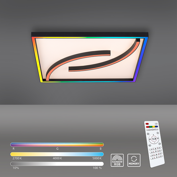 Deckenleuchte Serpent - Eisen, Aluminium / Polycarbonat - 2-flammig - 45 x 45 cm