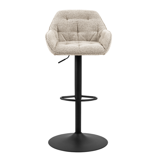 Barstuhl Magrin 2er-Set - Bouclé Stoff Moena: Beige