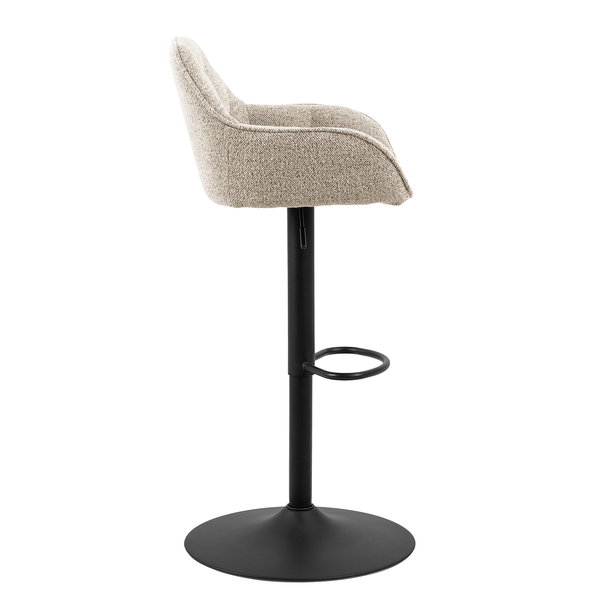Barstuhl Magrin 2er-Set - Bouclé Stoff Moena: Beige