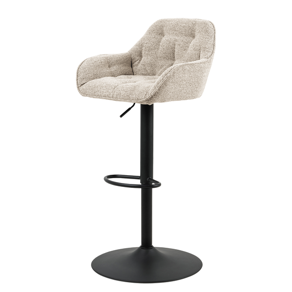 Barstuhl Magrin 2er-Set - Bouclé Stoff Moena: Beige