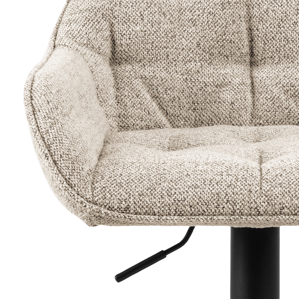Barstuhl Magrin 2er-Set - Bouclé Stoff Moena: Beige