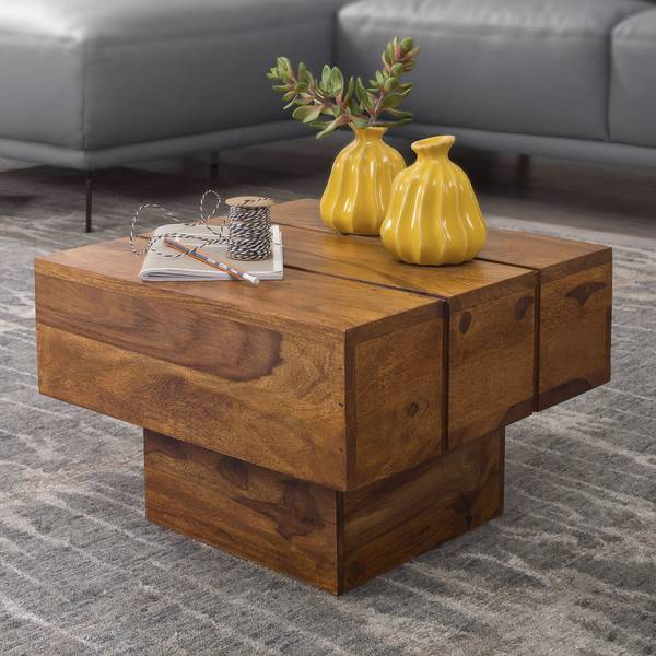 Couchtisch Neuberg - Sheesham Massiv - Dunkelbraun - 44 x 30 cm