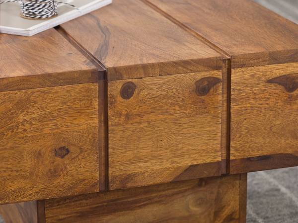 Couchtisch Neuberg - Sheesham Massiv - Dunkelbraun - 44 x 30 cm