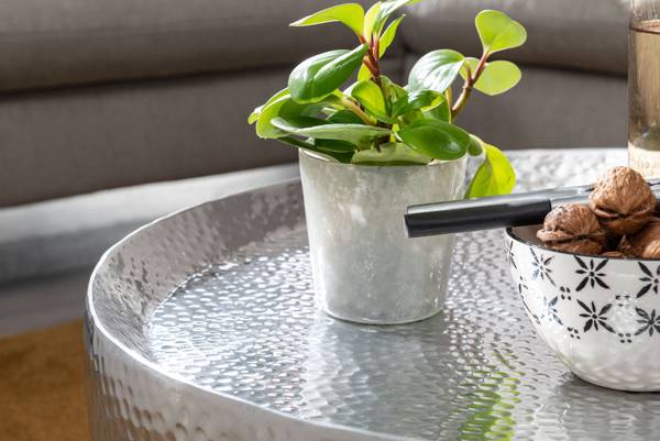 Couchtisch Luckow - Aluminium - Silber - Silber