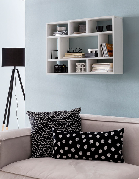 Wandregal Paluzza - Spanplatte - Weiß - Weiß