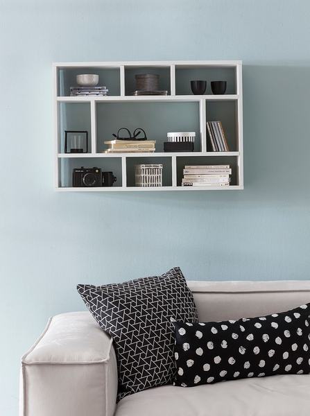 Wandregal Paluzza - Spanplatte - Weiß - Weiß