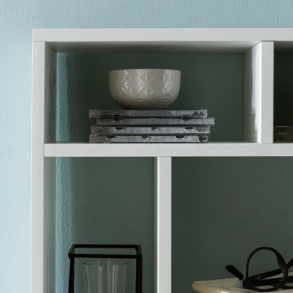 Wandregal Paluzza - Spanplatte - Weiß - Weiß