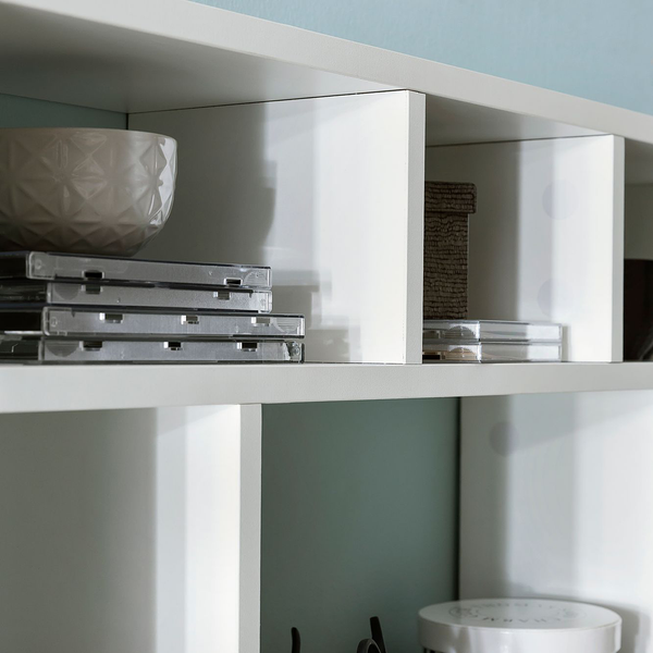 Wandregal Paluzza - Spanplatte - Weiß - Weiß