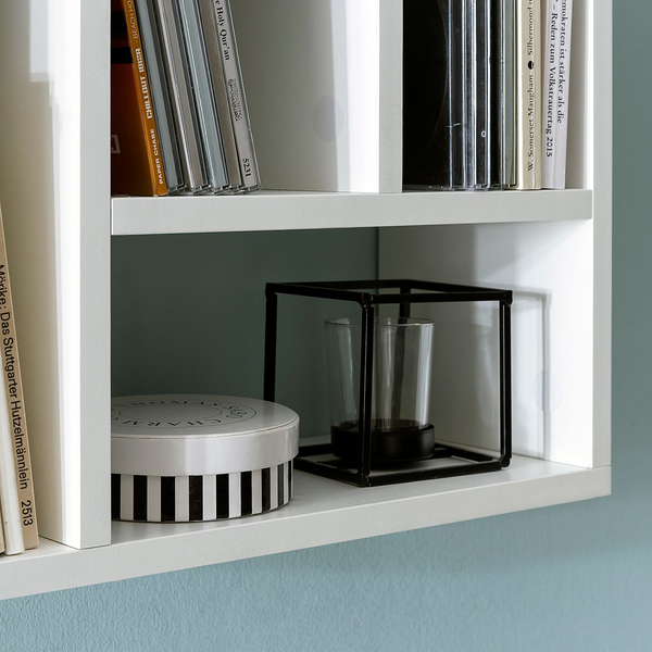 Wandregal Paluzza - Spanplatte - Weiß - Weiß