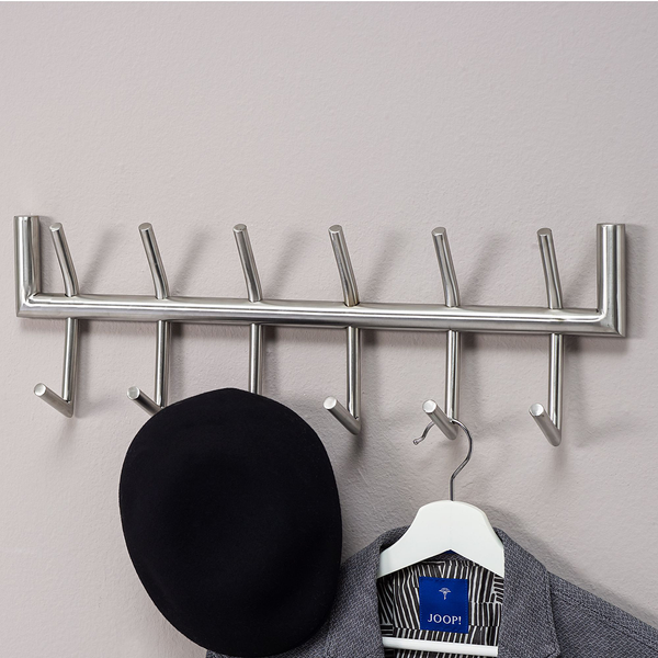 Wandgarderobe Starkow - Stahl - Silber