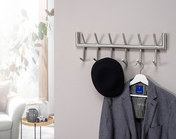 Wandgarderobe Starkow - Stahl - Silber