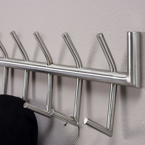 Wandgarderobe Starkow - Stahl - Silber