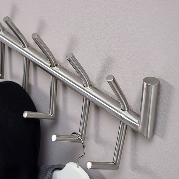 Wandgarderobe Starkow - Stahl - Silber