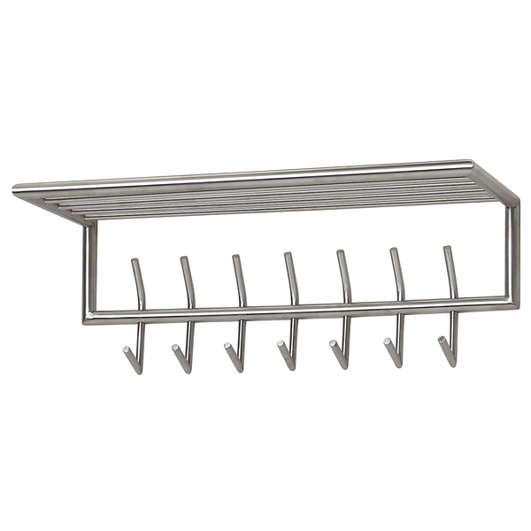 Wandgarderobe Heide - Stahl - Silber