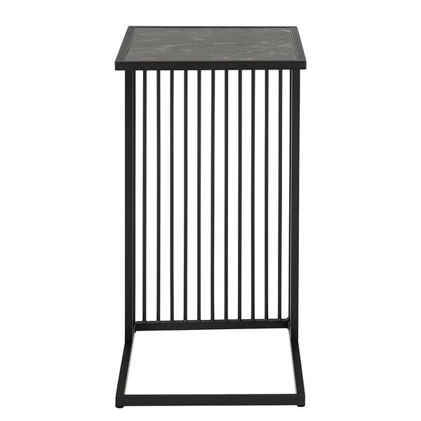 Beistelltisch Mephisto rechteckig - Marmor Schwarz Dekor / Schwarz