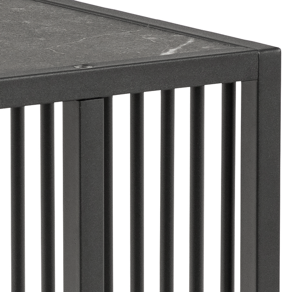 Beistelltisch Mephisto rechteckig - Marmor Schwarz Dekor / Schwarz