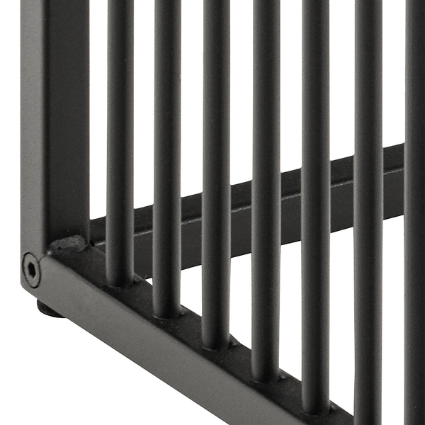 Beistelltisch Mephisto quadratisch - Glas / Metall - Schwarz