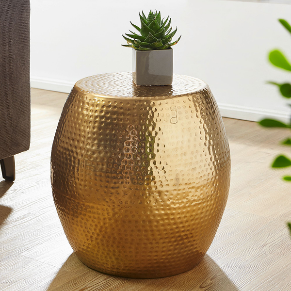 Beistelltisch Cerrillos - Aluminim - Gold - Gold