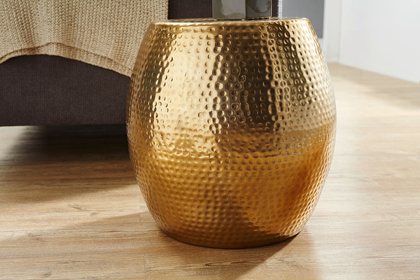 Beistelltisch Cerrillos - Aluminim - Gold - Gold