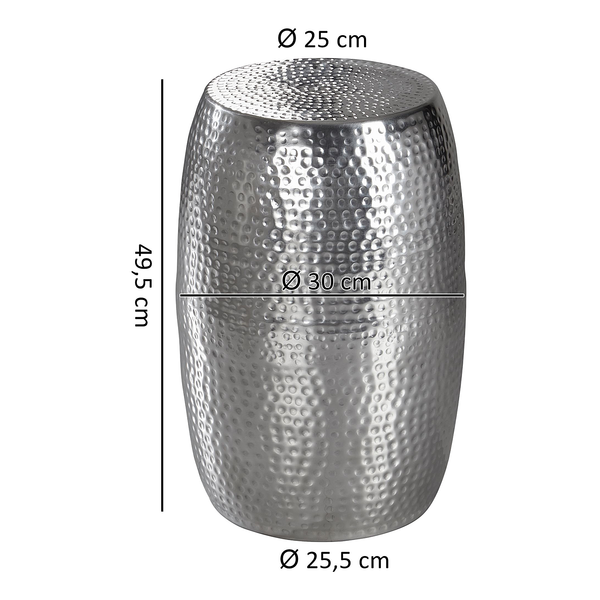 Beistelltisch La Paz - Aluminium - Silber - Silber