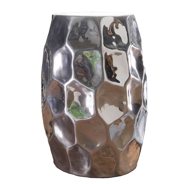 Beistelltisch Valdez - Aluminim - Silber - Silber