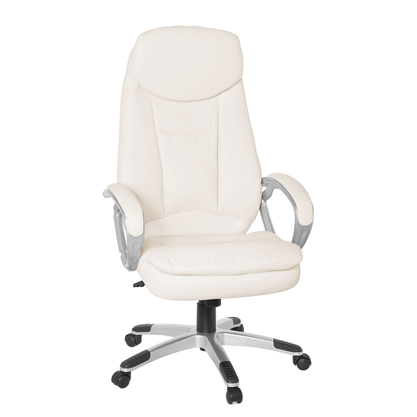 Bürodrehstuhl Baruth - Kunstleder - Creme
