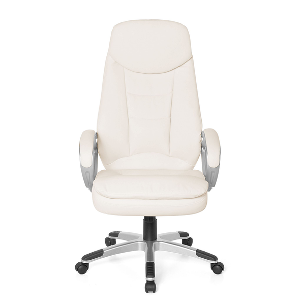 Bürodrehstuhl Baruth - Kunstleder - Creme