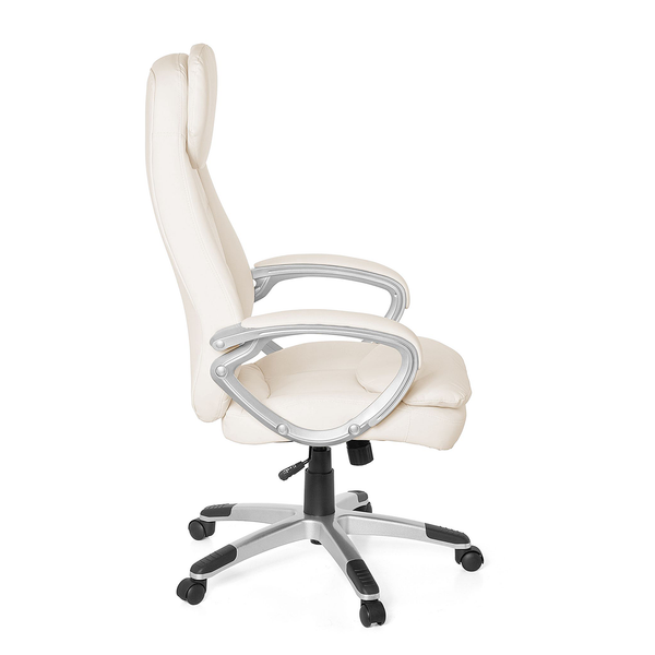 Bürodrehstuhl Baruth - Kunstleder - Creme