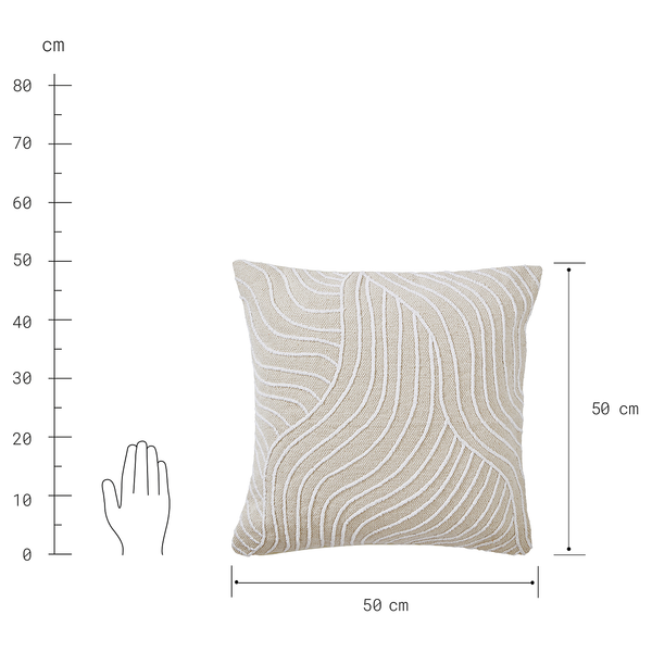 Kissen FREYA - Baumwolle / Polyester - Beige