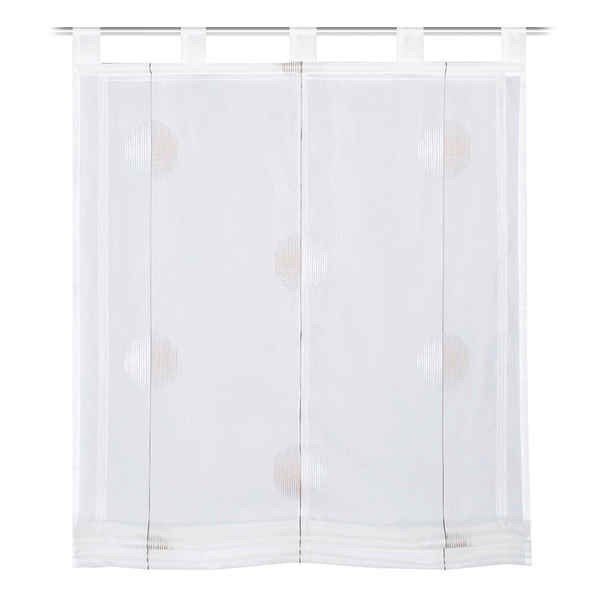 Schlaufenrollo Elisio - Webstoff - Steingrau - 100 x 140 cm