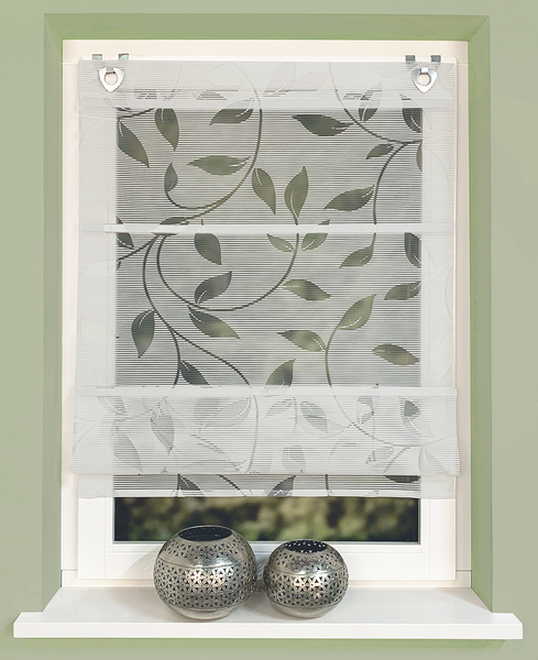Magnetrollo Rana - Webstoff - Grau - 80 x 130 cm