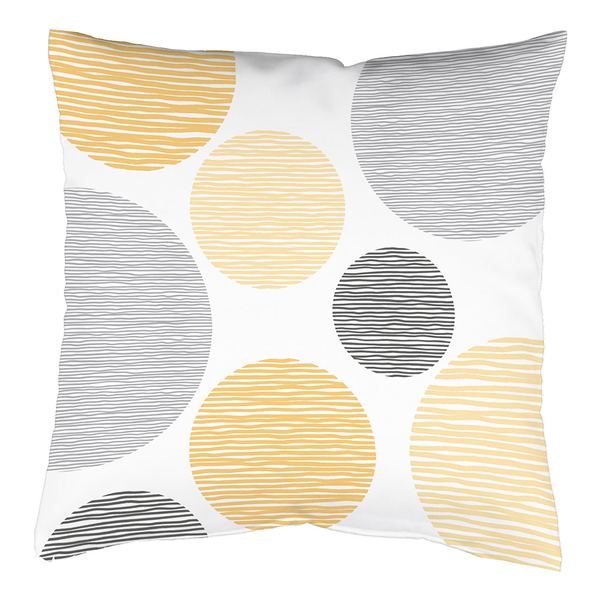 Kissenbezug Borden - Webstoff - Gelb - 40 x 40 cm