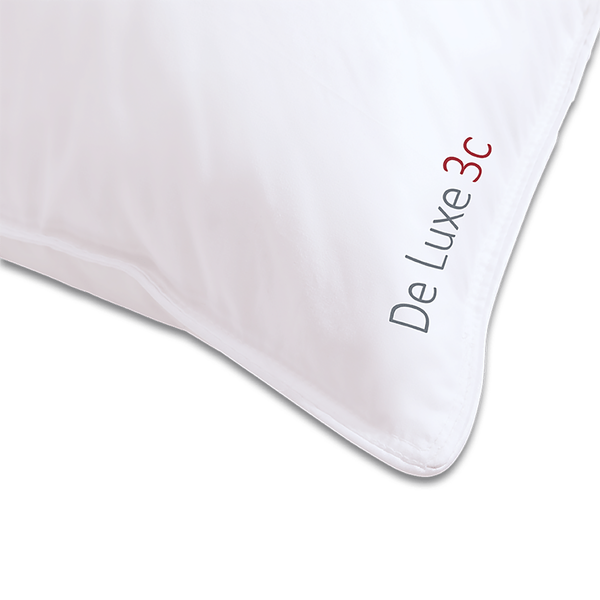 Daunenkissen DeLuxe 3C - Federn / Daunen / Baumwolle - Weiß - 40 x 60 cm
