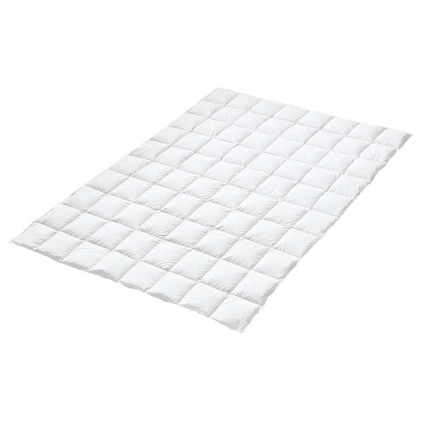 Daunenbettdecke Sleepwell Comfort 8x10 - Baumwolle / Daunen / Federn - Weiß - 135 x 200 cm