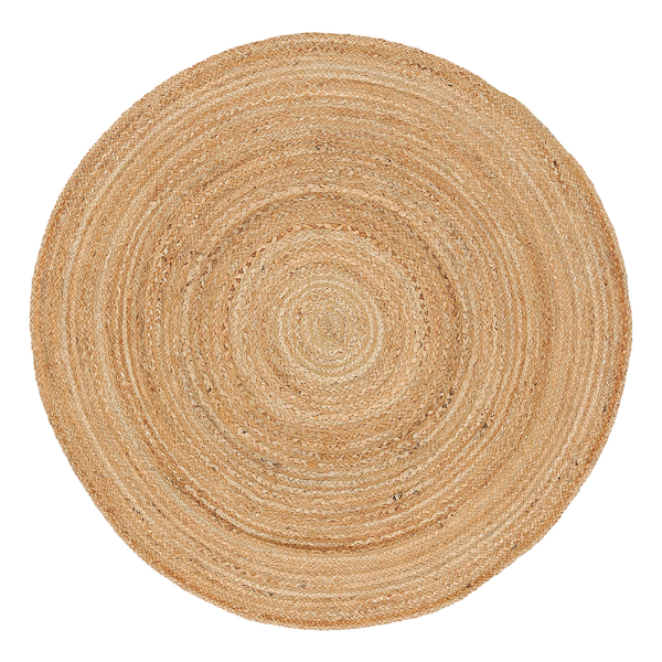 Juteteppich Nele Rund - Jute - Natur - 60 x 60 cm