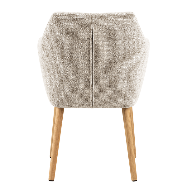 Armlehnenstuhl NICHOLAS - Bouclé Stoff Moena: Beige - Einzelstuhl