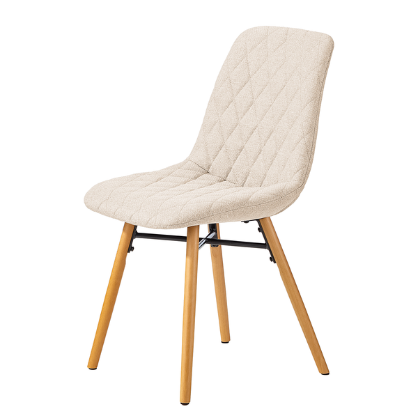 Polsterstuhl Farelas - Webstoff Stefka: Beige - 2er Set