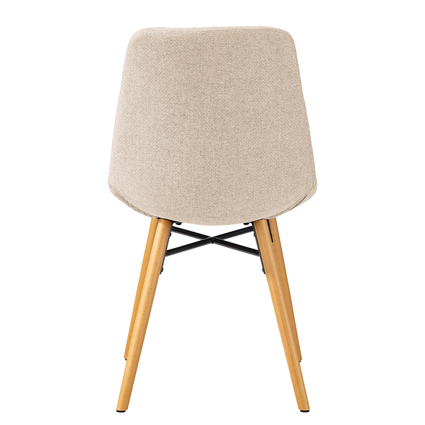 Polsterstuhl Farelas - Webstoff Stefka: Beige - 2er Set