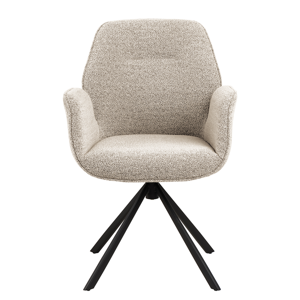 Drehbarer Armlehnenstuhl MORINI - Bouclé Stoff Moena: Beige