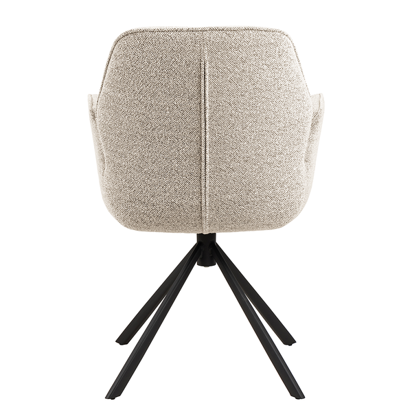 Drehbarer Armlehnenstuhl MORINI - Bouclé Stoff Moena: Beige
