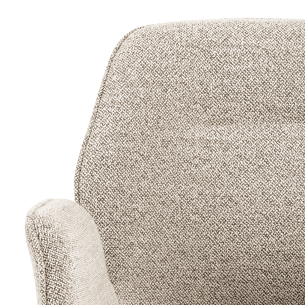 Drehbarer Armlehnenstuhl MORINI - Bouclé Stoff Moena: Beige