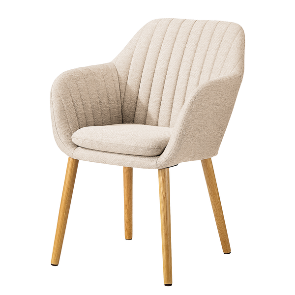 Armlehnenstuhl TILANDA Typ A - Webstoff Stefka: Beige - 1er Set