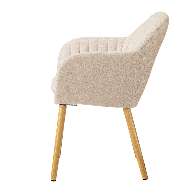Armlehnenstuhl TILANDA Typ A - Webstoff Stefka: Beige - 1er Set