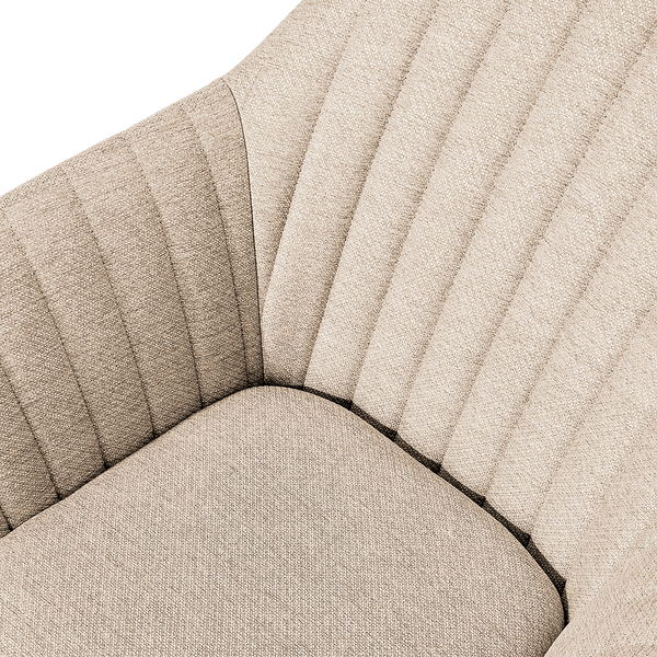 Armlehnenstuhl TILANDA Typ A - Webstoff Stefka: Beige - 1er Set
