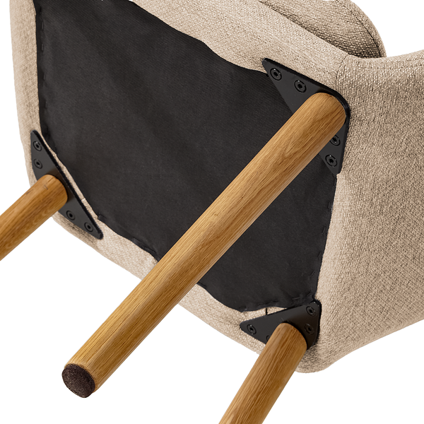 Armlehnenstuhl TILANDA Typ A - Webstoff Stefka: Beige - 1er Set