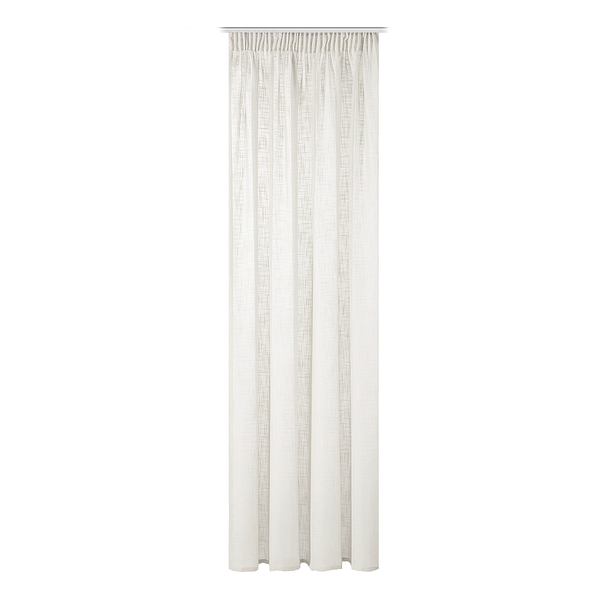 Fertiggardine Softy - Polyester - Wollweiß - 140 x 160 cm
